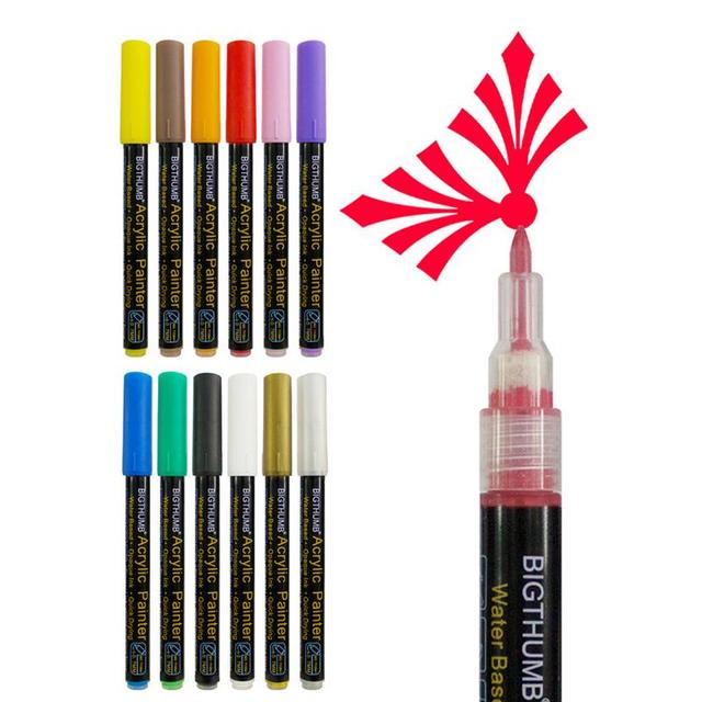 Acrylic Markers Paint Pens Quick Dry Acrylic Pens Waterproof Fine